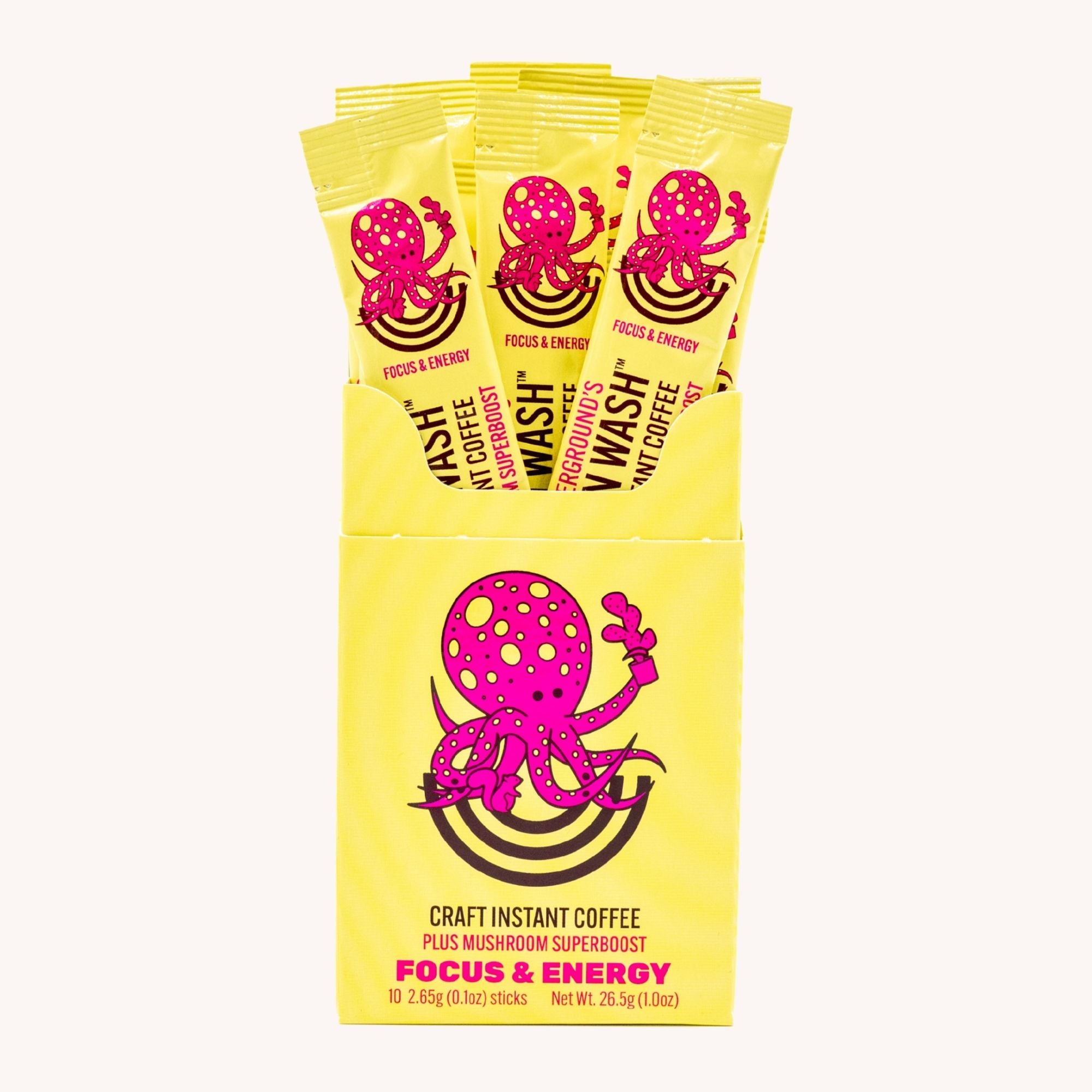 Brain Wash Craft Instant Mushroom Coffee 10pk